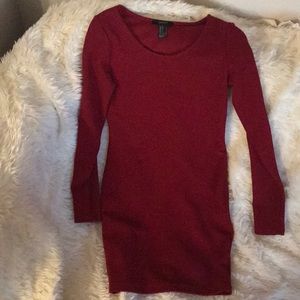 Red long sleeve dress